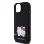 Hello Kitty Liquid Silicone Daydreaming Logo Black Kryt iPhone 15