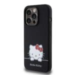 Hello Kitty Liquid Silicone Daydreaming Logo Black Kryt iPhone 15 Pro