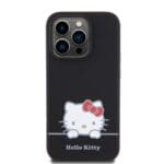 Hello Kitty Liquid Silicone Daydreaming Logo Black Kryt iPhone 15 Pro