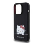 Hello Kitty Liquid Silicone Daydreaming Logo Black Kryt iPhone 15 Pro