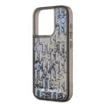 Karl Lagerfeld Liquid Glitter Monogram Gradient Black Kryt iPhone 15 Pro