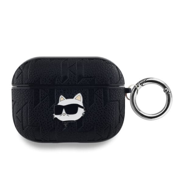 Karl Lagerfeld PU Embossed Choupette Head Black Kryt AirPods Pro