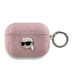 Karl Lagerfeld PU Embossed Karl Head Pink Kryt AirPods Pro