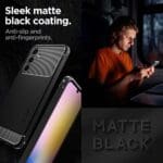 Spigen Rugged Armor Matte Black Kryt Samsung Galaxy A25 5G