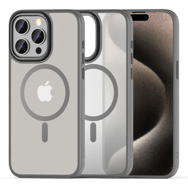 Tech-Protect MagMat ”2” MagSafe Matte Titanium Kryt iPhone 15 Pro Max