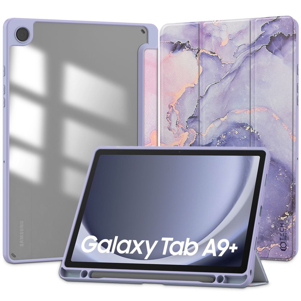 Tech-Protect Sc Pen Hybrid Violet Marble Kryt Samsung Galaxy Tab A9 Plus 11.0 X210/X215/X216