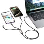 Tech-Protect UltraBoost 3in1 Lightning & Type-C & Micro-USB Cable 3.5A 100CM Grey