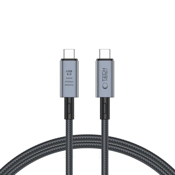 Tech-Protect UltraBoost Max USB 4.0 8K 40GBPS Type-C Cable PD240W 100CM Grey