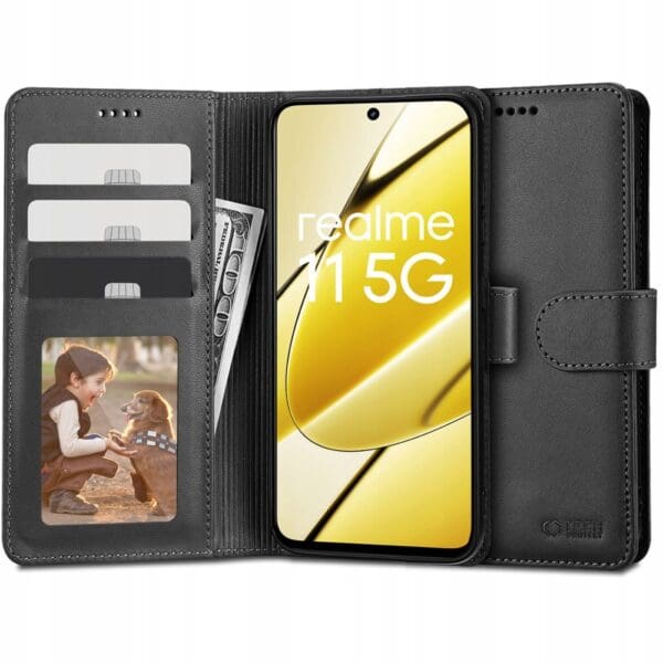 Tech-Protect Wallet Black Kryt Realme 11 5G