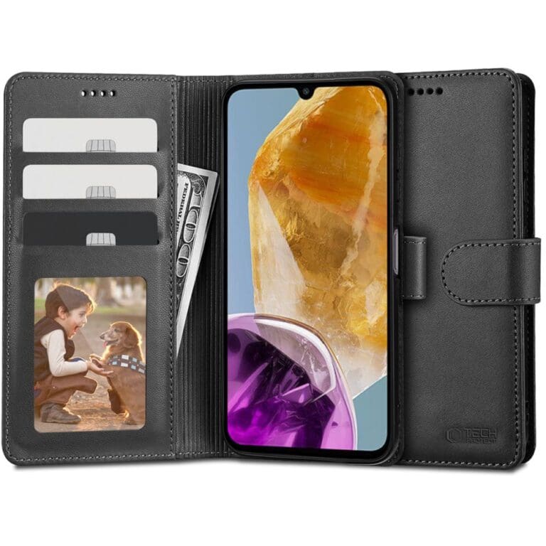 Tech-Protect Wallet Black Kryt Samsung Galaxy M15