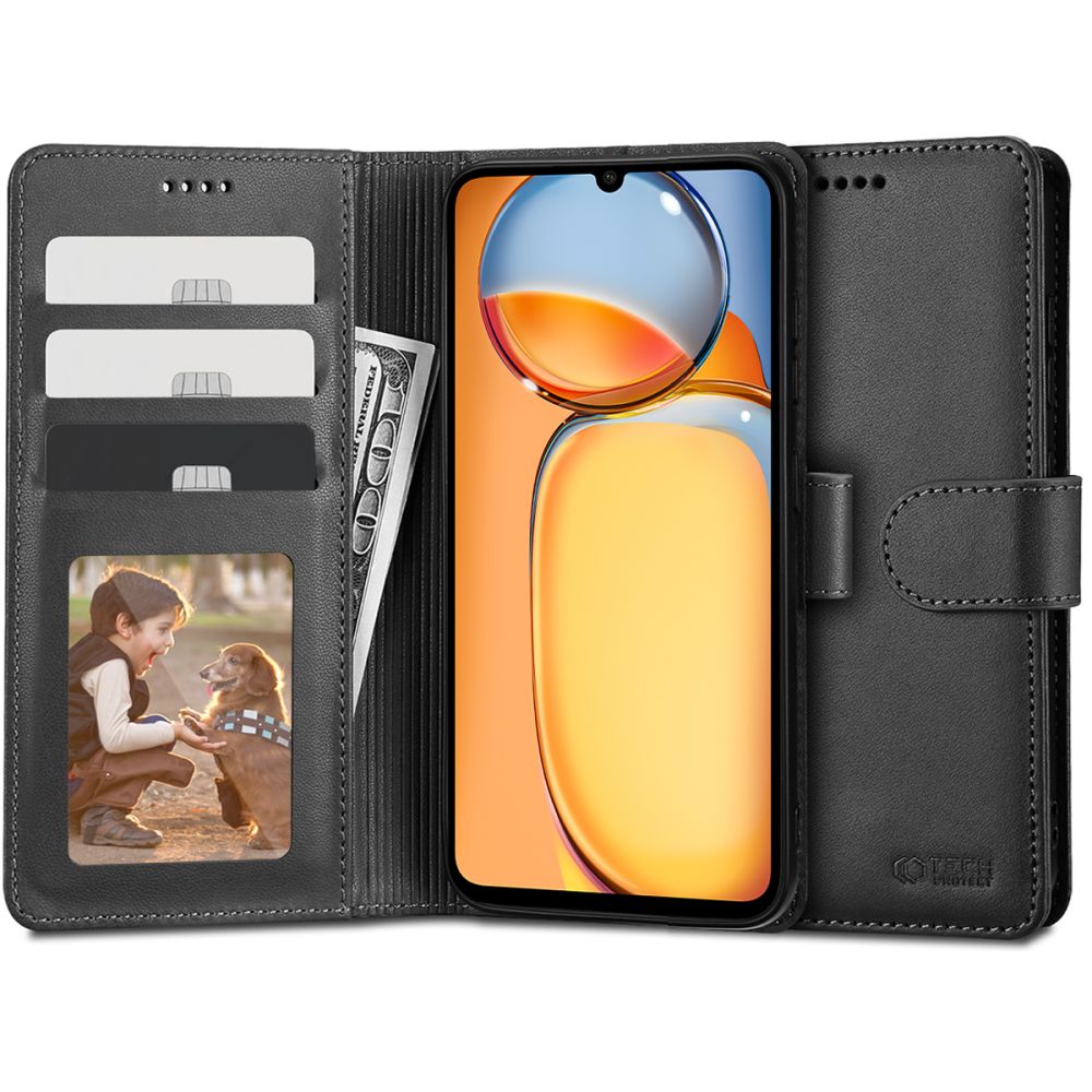 Tech-Protect Wallet Black Kryt Xiaomi Redmi 13C