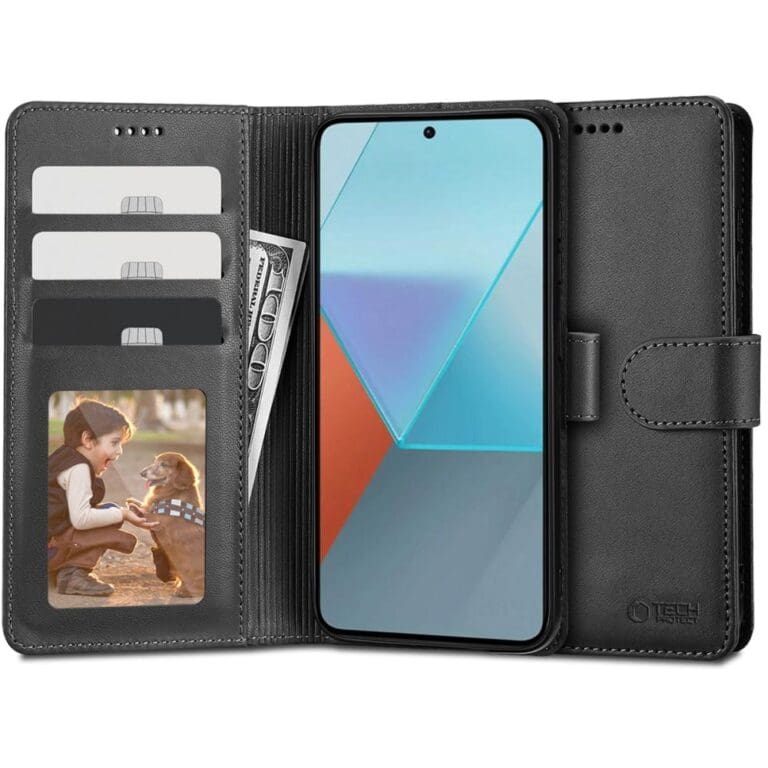 Tech-Protect Wallet Black Kryt Xiaomi Redmi Note 13 4G