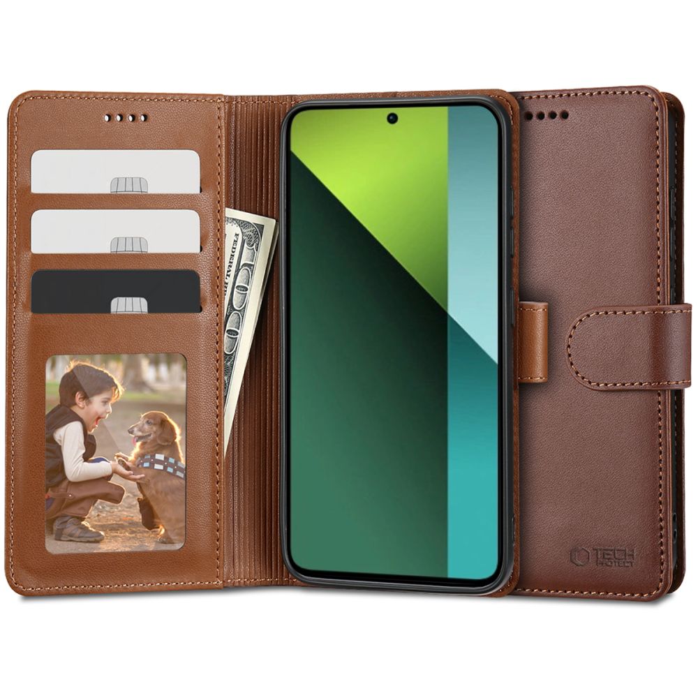 Tech-Protect Wallet Brown Kryt Xiaomi Redmi Note 13 Pro 5G