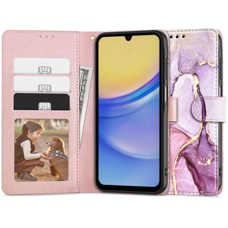 Tech-Protect Wallet Marble Kryt Samsung Galaxy A15