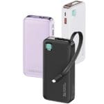 Usams Powerbank with Cable Retractable Lightning 10000 mAh PD 20W Fast Charge XY Series Purple 10KCD22503 (US-CD225)