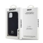 DKNY PU Leather Stack Logo MagSafe Black Kryt iPhone 14