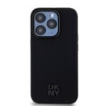 DKNY PU Leather Stack Logo MagSafe Black Kryt iPhone 14 Pro