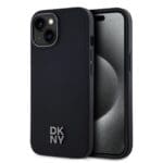 DKNY PU Leather Stack Logo MagSafe Black Kryt iPhone 15