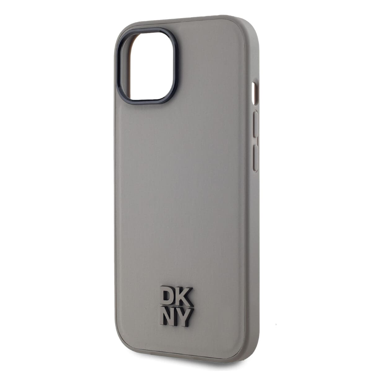 DKNY PU Leather Stack Logo MagSafe Grey Kryt iPhone 15