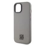 DKNY PU Leather Stack Logo MagSafe Grey Kryt iPhone 15