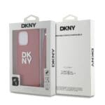 DKNY PU Leather Stack Logo Wrist Strap Red Kryt iPhone 15 Pro Max