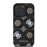 Guess PU 4G Peony MagSafe Black Kryt iPhone 16 Pro