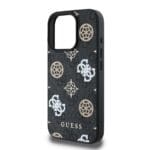 Guess PU 4G Peony MagSafe Black Kryt iPhone 16 Pro