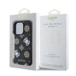 Guess PU 4G Peony MagSafe Black Kryt iPhone 16 Pro