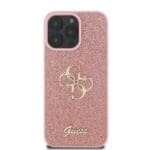 Guess PU Fixed Glitter 4G Metal Logo Pink Kryt iPhone 16 Pro Max