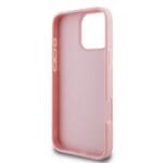 Guess PU Fixed Glitter 4G Metal Logo Pink Kryt iPhone 16 Pro Max