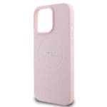 Guess PU Grained Classic Logo MagSafe Pink Kryt iPhone 16 Pro Max