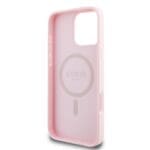 Guess PU Grained Classic Logo MagSafe Pink Kryt iPhone 16 Pro Max