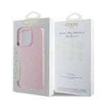 Guess PU Grained Classic Logo MagSafe Pink Kryt iPhone 16 Pro Max