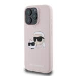 Karl Lagerfeld Liquid Silicone Double Heads MagSafe Pink Kryt iPhone 16 Pro Max