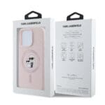 Karl Lagerfeld Liquid Silicone Karl and Choupette MagSafe Pink Kryt iPhone 16 Pro