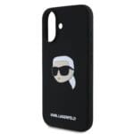 Karl Lagerfeld Liquid Silicone Karl Head MagSafe Black Kryt iPhone 16