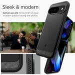 Spigen Rugged Armor Matte Black Kryt Google Pixel 9/9 Pro