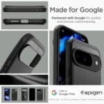 Spigen Rugged Armor Matte Black Kryt Google Pixel 9/9 Pro