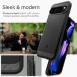 Spigen Rugged Armor Matte Black Kryt Google Pixel 9 Pro XL