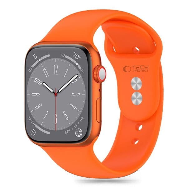 Tech-Protect Silicone Apple Watch 4 / 5 / 6 / 7 / 8 / 9 / Se (38 / 40 / 41 mm) Bright Orange