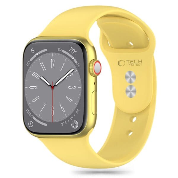 Tech-Protect Silicone Apple Watch 4 / 5 / 6 / 7 / 8 / 9 / Se (38 / 40 / 41 mm) Canary Yellow