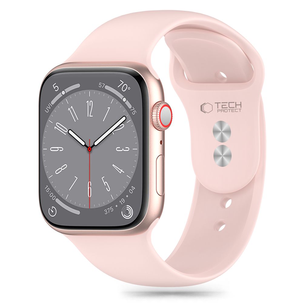 Tech-Protect Silicone Apple Watch 4 / 5 / 6 / 7 / 8 / 9 / Se / Ultra 1 / 2 (42 / 44 / 45 / 49 mm) Light Pink