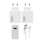 Xiaomi MDY-14-EE USB-A 120W GaN Travel Charger + USB-C 6A Data Cable White (Bulk)