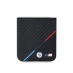 BMW M PU Carbon Tricolor Stripe Black Kryt Samsung Galaxy Z Flip 6