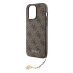 Guess 4G Charm Tone on Tone Brown Kryt iPhone 15 Pro Max