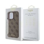 Guess 4G Charm Tone on Tone Brown Kryt iPhone 15 Pro Max