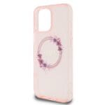 Guess IML Flowers Ring MagSafe Pink Kryt iPhone 16 Pro