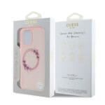 Guess IML Flowers Ring MagSafe Pink Kryt iPhone 16 Pro