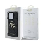 Guess PU 4G Metal Logo Grey Kryt iPhone 16 Pro Max