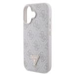 Guess PU 4G Strass Triangle Metal Logo Pink Kryt iPhone 16